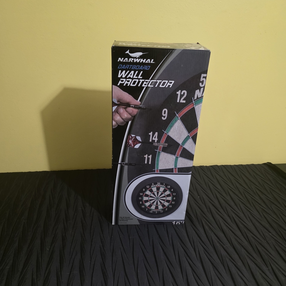 Narwhal Dartboard Wall Protector - Black